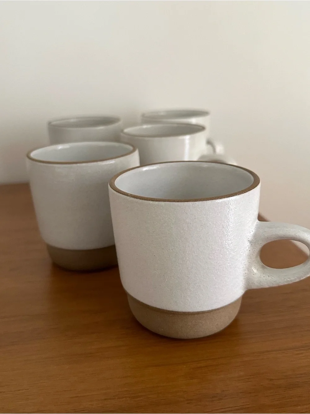 Heath Ceramics Set of 5 Stack Mugs Made in the USA Mid Century Modern Pottery